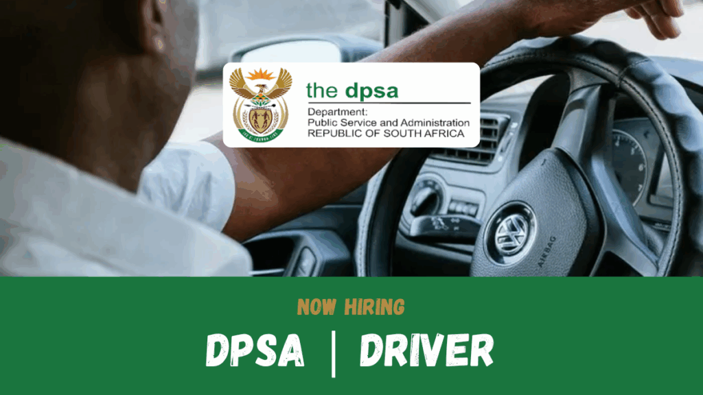 Driver Messenger Job South Africa 2025 with the Office of the Deputy Minister